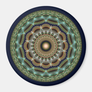 Íman Enfeite brilhante redondo fractal brilhante