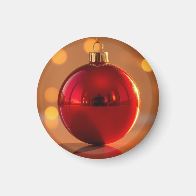 Íman Enfeite de Bola de Natal (Frente)