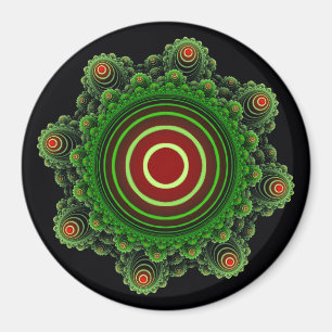 Íman Enfeite de fada verde fractal