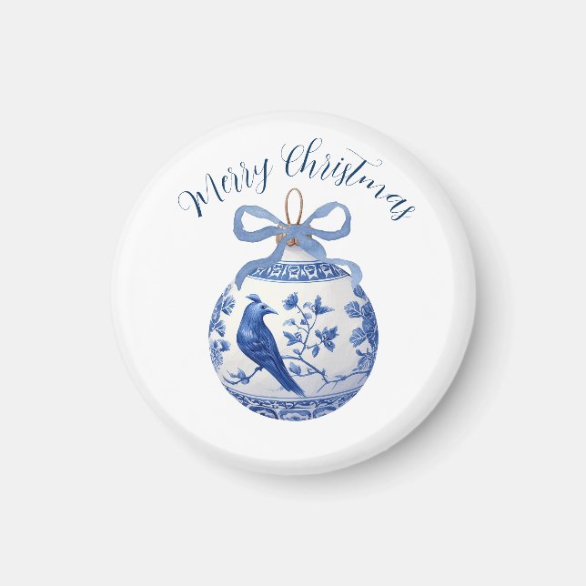 Íman Enfeite de Natal em Chinoiserie (Frente)
