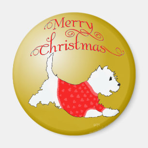 Íman Enfeite de Natal Westie