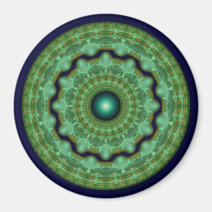 Íman Enfeite redondo fractal de fada brilhante