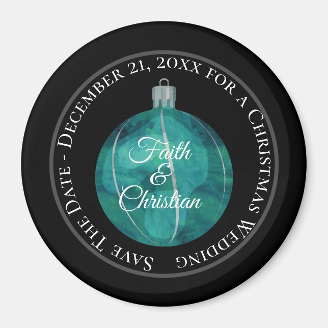 Íman Enfeites de natal das faixas de chá/Salve a data (Frente)