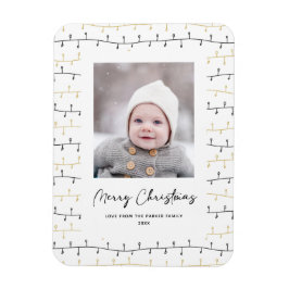 Íman Enfeites de natal Dourados e divertidos, branco si