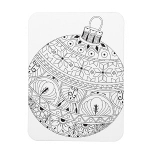 Íman Enfeites de natal em preto e branco