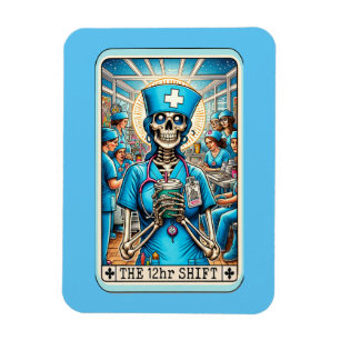 Íman Enfermeira 12 Horas Turno Tarot Card Magnet