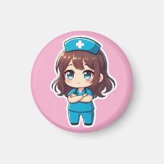 Íman Enfermeira Chibi Original - Calma Profissional