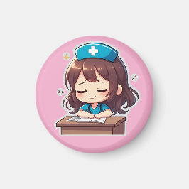 Íman Enfermeira Chibi Original - Um pouco de Exaustão