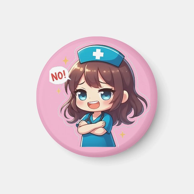 Íman Enfermeira Chibi Original - Vida de Enfermagem Ati (Frente)