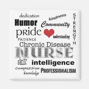 Íman Enfermeira da doença crónica Atributo-Preta no