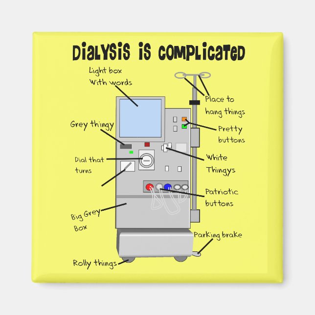 Íman Enfermeira de Diálise/Presentes Engraçados Tecnoló (Frente)