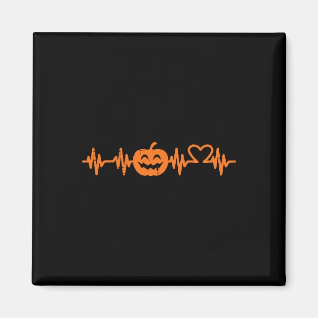Íman Enfermeira de Halloween Bata Cardíaca Pumpkin Cost (Frente)