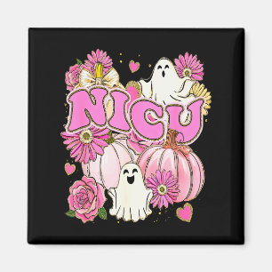 Íman Enfermeira de UTI Neonatal Halloween Rosa Floral A