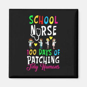 Íman Enfermeira Escolar 100 Dias De Compactação De Pequ