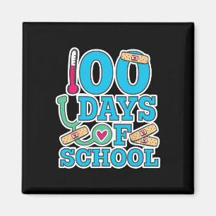 Íman Enfermeira Escolar 100 Dias De Escola