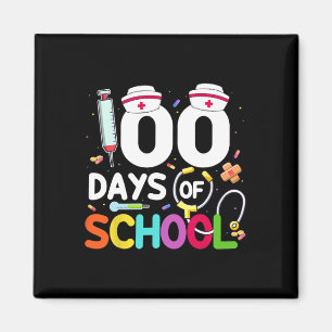 Íman Enfermeira Escolar 100 Dias De Estetoscópio De Amo