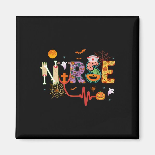 Íman Enfermeira Halloween Costume Stethoscope Pulsação (Frente)