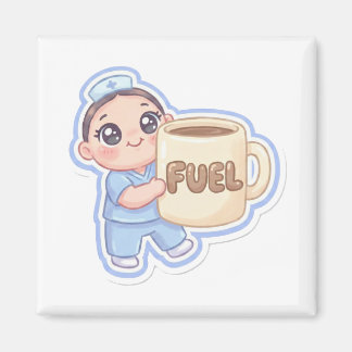 Íman Enfermeira Kawaii Chibi Fofa Ímã de Café Gigante