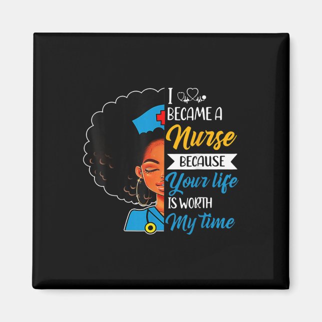 Íman Enfermeira Negra Afro-Legal História Negra (Frente)