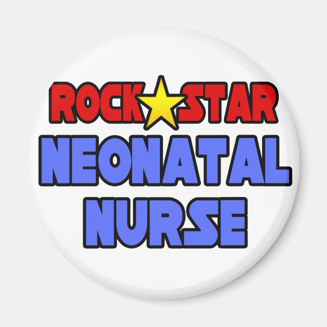 Íman Enfermeira Neonatal Rock Star (Frente)