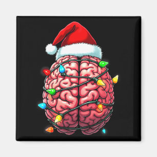 Íman Enfermeira Neuro Natal Chapéu de Papai Noel Neurol