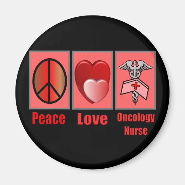 Íman Enfermeira ONCOLOGY do Peace Love (Frente)
