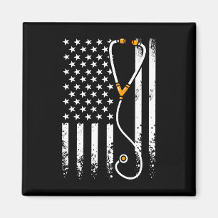 Íman Enfermeira Patriótica de Bandeira Americana Semana