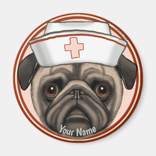 Íman Enfermeira Pug