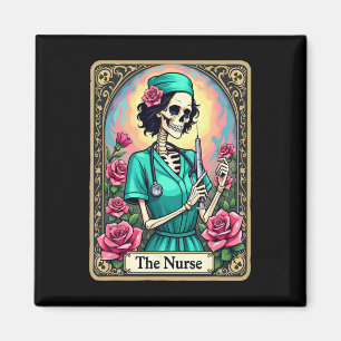 Íman Enfermeira Skeleton Tarot Card Enfermeira Enfermei