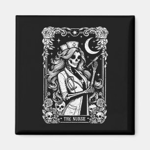 Íman Enfermeira Skeleton Tarot Card Enfermeira Enfermei
