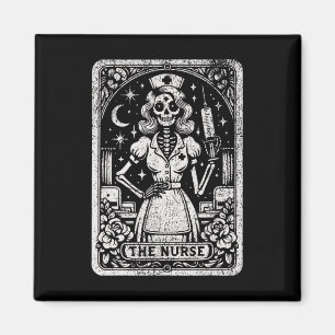 Íman Enfermeira Skeleton Tarot Card Enfermeira Enfermei