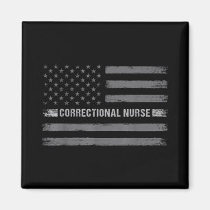 Íman Enfermeiro correcional norte-americano Flag Vintag