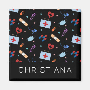 Íman Enfermeiro Personalizado Padrão Médico