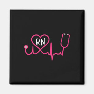Íman Enfermeiro Registrado Rn Ekg Estetoscópio Coração