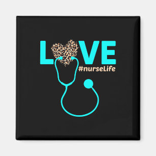 Íman Enfermeiro Rn Lpn Cna Healthcare Leopard Nurse Wee