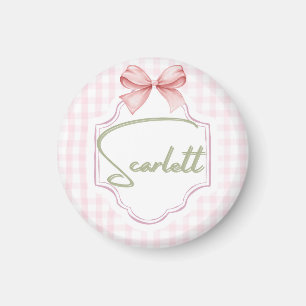 Íman Enfermeiro Scarlett Baby Gingham Personalizado