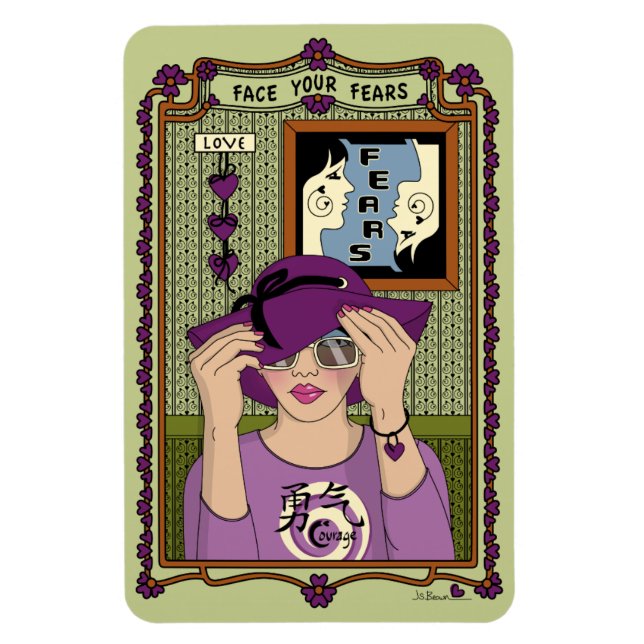 Íman Enfrente seu ímã de refrigeração de medo_A_4x6 (Vertical)