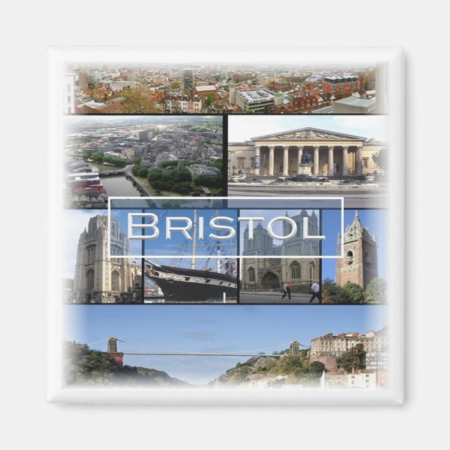Íman ENG030 BRISTOL, Inglaterra, Europa, frigorífico (Frente)