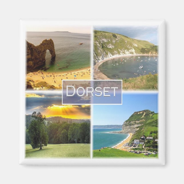 Íman ENG037 DORSET, Inglaterra, Europa, geladeira (Frente)