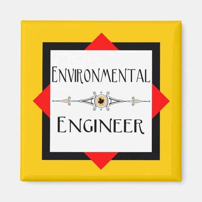 Íman Engenheiro Ambiental Linha Decorativa (Frente)