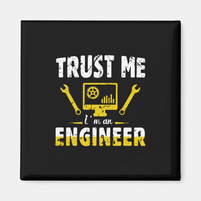 Íman Engenheiro Confie Em Mim Eu Sou Um Engenheiro (Frente)