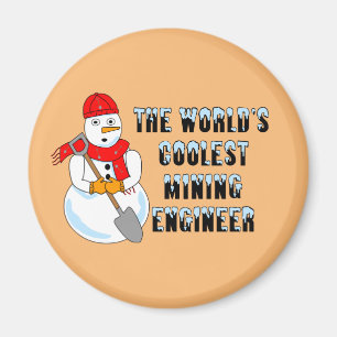 Íman Engenheiro de Mineração Mais Legal Snowman