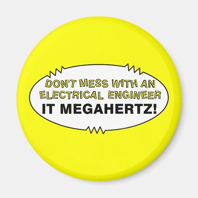 Íman Engenheiro Elétrico Megahertz Oval (Frente)