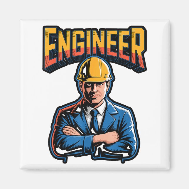Íman Engenheiro Em Letras Gregas Stem Humor Nerd  (Frente)