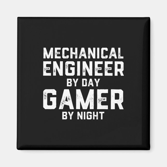 Íman Engenheiro Mecânico De Dia Gamer À Noite Meme Para (Frente)