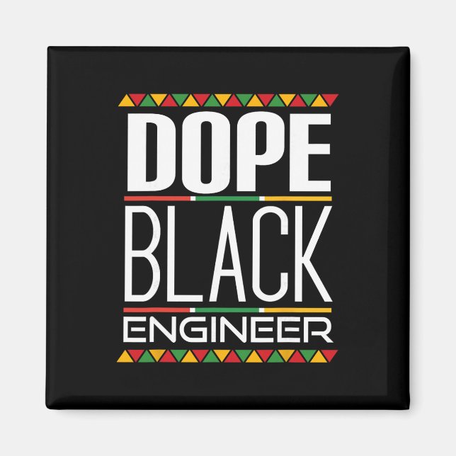 Íman Engenheiro Negro de Drogas Mês da História Negra  (Frente)