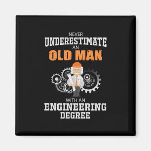 Íman Engenheiro Velho Com Diploma De Engenharia