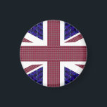 Íman England Flag, Reino Unido Excelente<br><div class="desc">England Flag, Excelente UK Flag magnet. O sinalizador é feito com imagens de pedras de Gema: O fundo azul é formado por aperitivos azuis retangulares. As listras vermelhas são rubis em forma retangular. As Estrelas são Ouros.</div>
