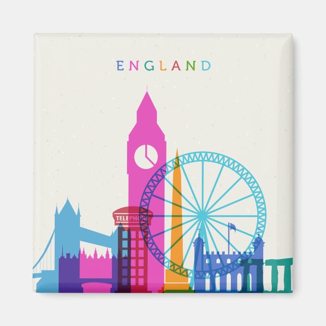 Íman England Skyline (Frente)