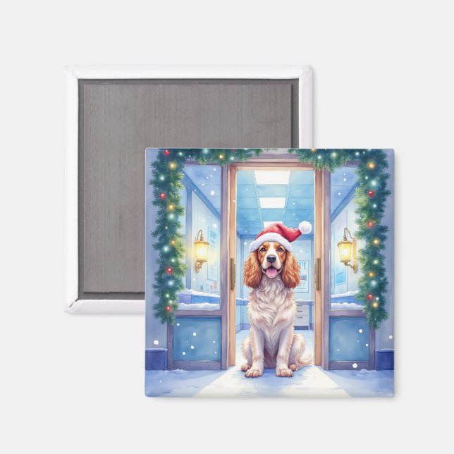 Íman English Cocker Spaniel Posto de Enfermagem Chapéu  (Front/Back)
